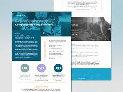 Brochure - Capacitaciones BD bluedraft brochure design knowledge ux xd