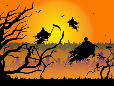 Halloween 2d design illustration unique vector