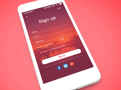 App Login Page Design adobe photoshop app design design login page ui