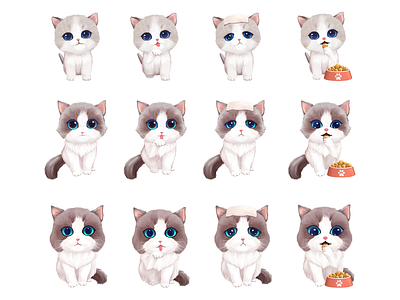 cat logo 动物 插图 数字2d 猫 设计