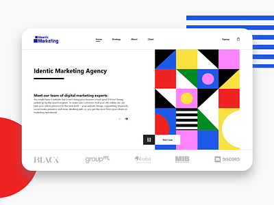 Marketing agency website consept branding design flat illustration illustrator ui ui ux ux web website