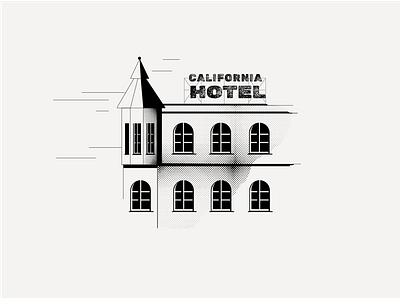 California hotel branding design illustration logo minimal ui ui ux vector web website