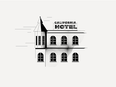 California hotel branding design illustration logo minimal ui ui ux vector web website