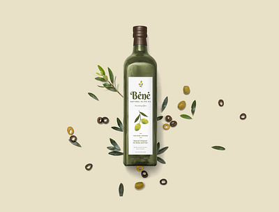 Bene Natural Olive Oil art brand brand identity branding business design icon lettering minimal typography ui vector web