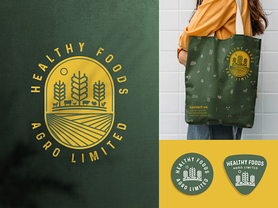 Healthy Foods Agro Logo Design branding design farm logo farming illustration logo logobadge logomark logotype typography vector visual identity