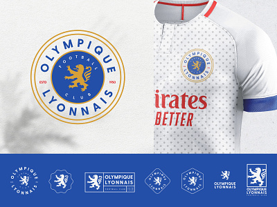 Olympique Lyonnais Logo Exploration badge branding design flat football club graphic design icon illustration logo logomark mark minimal sport logo typography ui ux vector