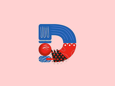 "D" for #36DaysOfType concept creative design illustration