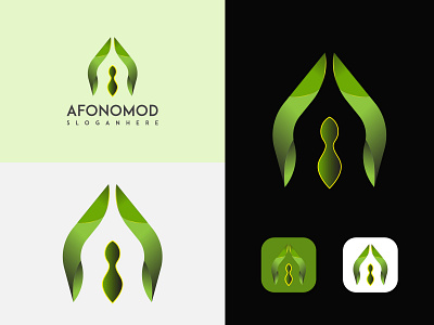 Letter A modern logo design