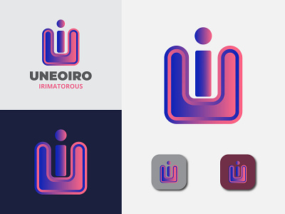 Letter U+I modern logo design