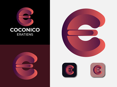 Letter C+E modern logo design