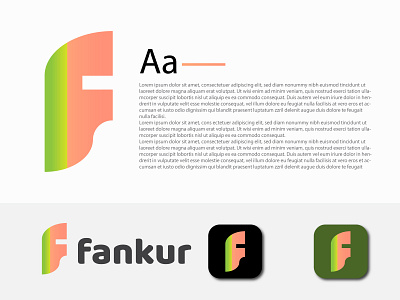 Letter F modern logo design