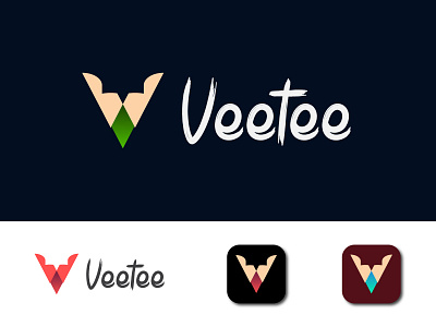 Letter V modern logo design