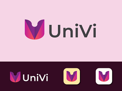 Letter U+V modern logo design