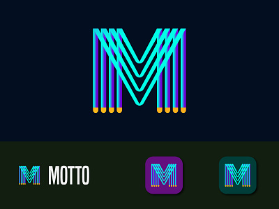 Letter M modern logo design