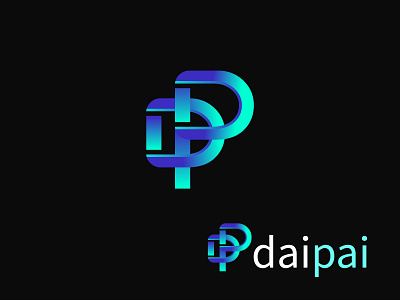 Letter D+P modern logo design