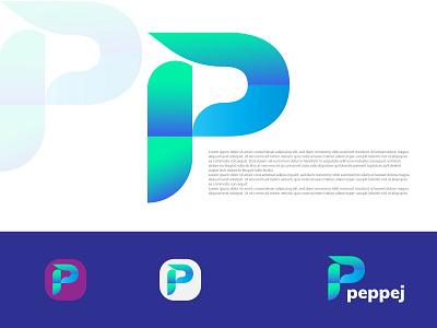 Letter P Modern logo design