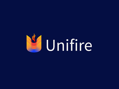 Letter U Unifire modern logo