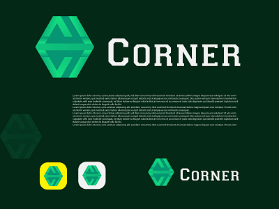 Corner Modern C letter logo design