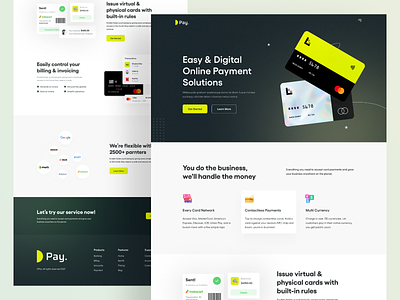 Credit Card Landing Page banking creditcard design finance fintech minimal onlinebanking onlinepayment payment paymentmethod typography ui ux website