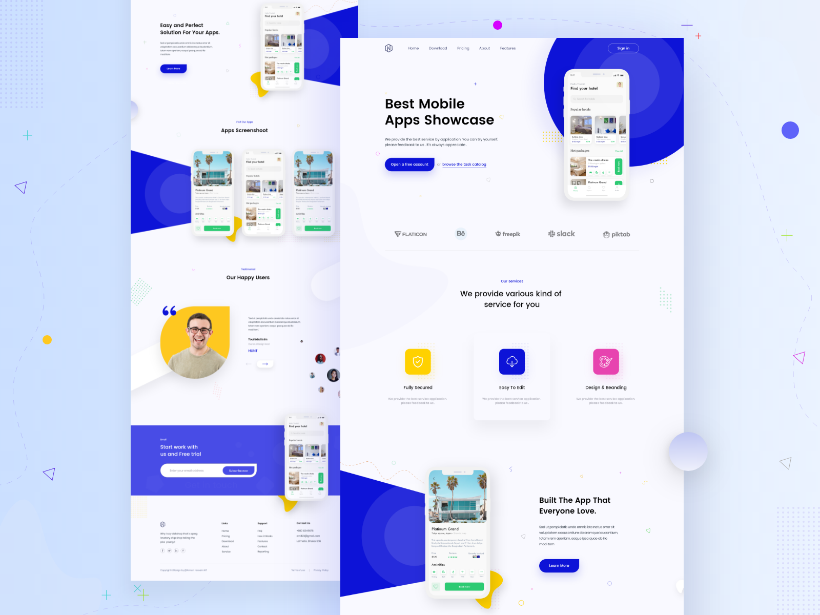 App Landing page by Arman Hossain on Dribbble