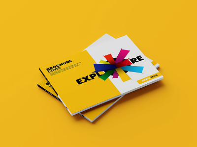 Explore Print Brochure Cover Design booklet branding brochure cover illustration print print design product yellow