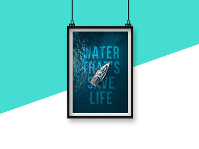 Photoshop Displacement Water Poster Design