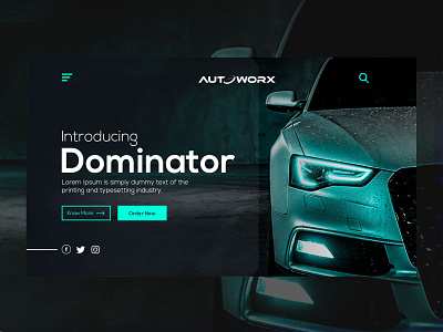 Car Landing Page Layout Design In Adobe Photoshop CC abstract car landing page design interaction uidesign userexperience userinterfaces ux uxdesign uxdesigner webdesign
