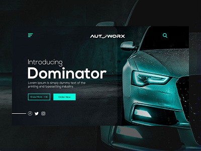 Car Landing Page Layout Design In Adobe Photoshop CC