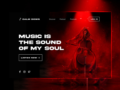 Music Web Landing Page UI Design