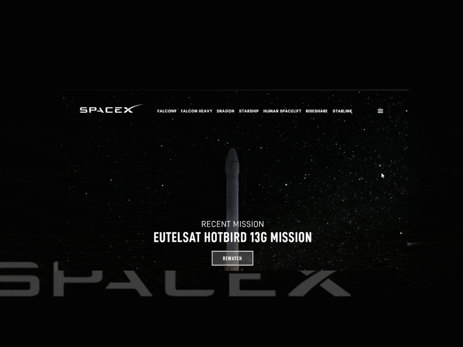 SpaceX UI Redesign Concept abstract astronaut elon musk figma future galaxy home page landing page planet space flight space travel spacex star web design world