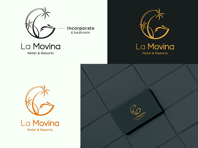 La Movina Hotel & Resorts abstract branding company logo design hotel illustration logo logodesign logos minimalist resort vector