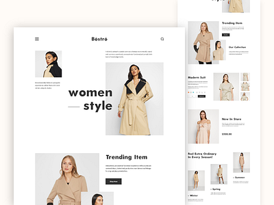 Fashion E-commerce Theme 2020 trend clean clean ui design ecommerce fashion fashion store interface landingpage minimalist shop trendy ui ux web webdesign website