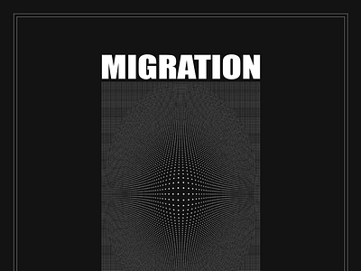 Migration cover art graphic design typographic