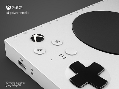 XBOX adaptive controller 3D model 3d adaptive controller gaming microsoft model xbox