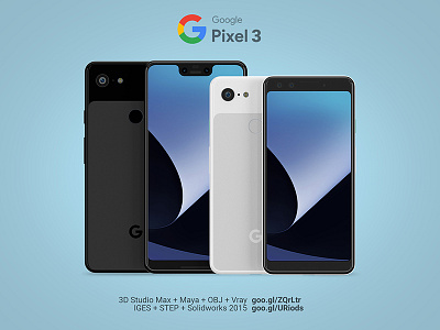 Pixel 3/3XL - 3D CAD model