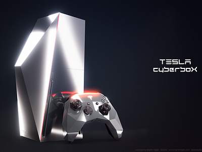 Tesla CyberboX gaming console concept console cyber cyberbox cybertruck gaming hajek microsoft playstation ps4 ps5 sony tesla x box xbox