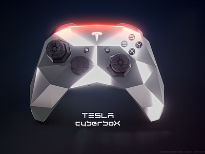 Tesla CyberboX controller concept concept console cyber cyberbox cybertruck design elon musk gaming hajek microsoft playstation ps4 ps5 tesla x box xbox