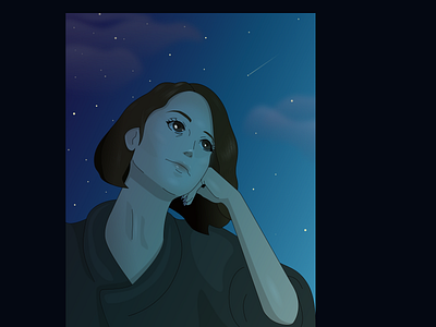 Stargazing figma figmadesign illustration night vector art vector illustration vectorart vectors