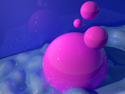 Sphere in her habitat cinema4d cinema4dart concept art design illustration pink spheres