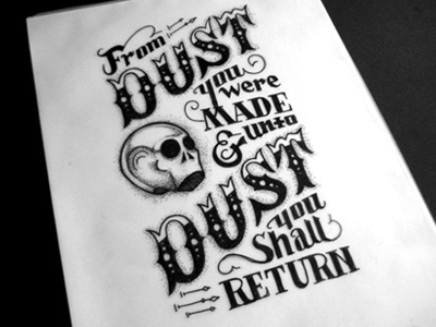 Remember... dust lettering typography