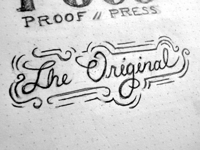 The Original lettering sketch type