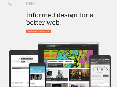 Bearded v5 redesign website