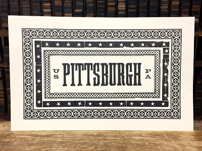 Pittsburgh, PA handset letterpress wood type