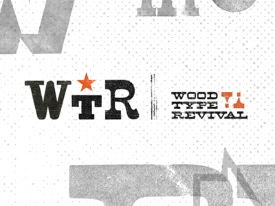 Wood Type Revival logo mark wood type