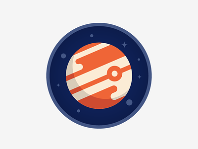 Jupiter badges icons illustration space