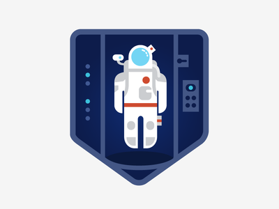 Space Suit badges icons illustration space