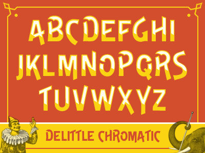 Delittle Chromatic delittle font wood type revival