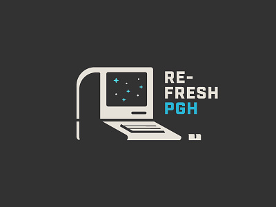 Nothing to see here, just another retro computer illustration code computer design front end logo pittsburgh refresh retro brand