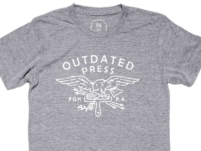 Outdated Press now threaded letterpress printing press t shirt usa