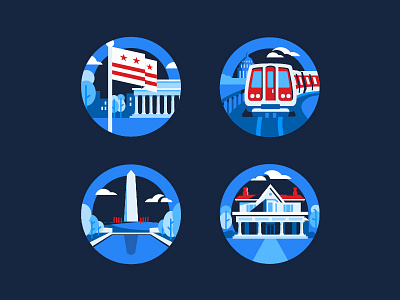 DC Badges badges icons illustration